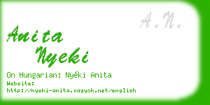 anita nyeki business card